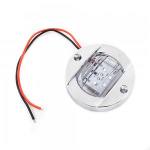 Στρογγυλό Αδιάβροχο Φωτιστικό LED 12V για Σκάφη με Μπλε Φωτισμό R2Q8 - Ασημί