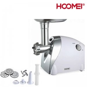 Hoomei Ηλεκτρική Μηχανή Άλεσης Κιμά &amp; Παρασκευής Λουκάνικων 1200W με 3 Δίσκους Κοπής HM-6266 Λευκή