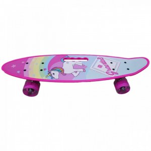 Penny Board Skateboard 22 - Τροχοσανίδα Σκέητμπορντ με Τροχούς &amp; Λαβή 55x14x9.5cm - Unicorn