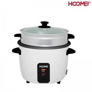 Hoomei Βραστήρας Ρυζιού 400W με Αποσπώμενο Αντικολλητικό Εσωτερικό Δοχείο 1lt Αλουμινίου