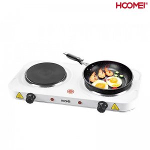 Hoomei Διπλή Επιτραπέζια Εστία Εμαγιέ 2500W με 5 Ρυθμίσεις Θερμοκρασίας HM-5625 - Λευκή