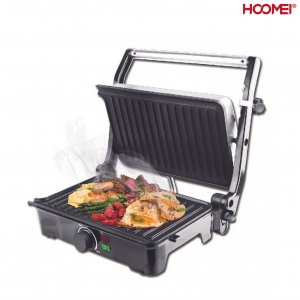Hoomei Τοστιέρα - Γκριλιέρα 1200W με Αντικολλητικές Πλάκες &amp; Ρυθμιζόμενο Θερμοστάτη HM-5842