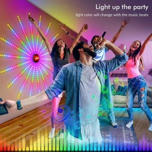 Σετ Ταινίες με Πολύχρωμα RGB LED 6W σε Σχήμα Πυροτεχνήματος Μήκους 0.5m με App Εφαρμογή - Τηλεχειριστήριο &amp; Τροφοδοσία USB