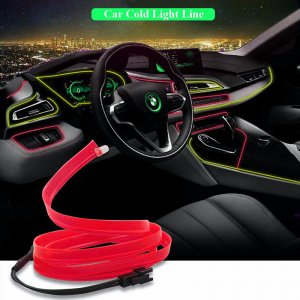 3m Slim Διακοσμητική Ταινία Neon LED Εσωτερικός Φωτισμός Αυτοκινήτου 12V Κόκκινο