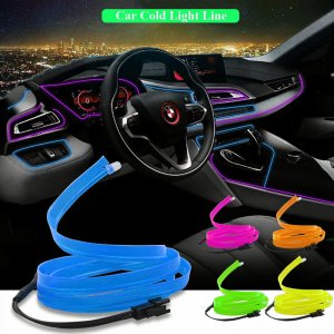 1m Slim Διακοσμητική Ταινία Neon LED Εσωτερικός Φωτισμός Αυτοκινήτου 12V σε Διάφορα Χρώματα