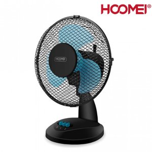 Hoomei Επιτραπέζιος Περιστρεφόμενος Ανεμιστήρας 30W με Διάμετρο 25cm - Άξονα Περιστροφής 180° &amp; 2 Ταχύτητες Μαύρος