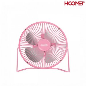Hoomei Επιτραπέζιο Μεταλλικό Ανεμιστηράκι USB 5W 18cm - Ροζ