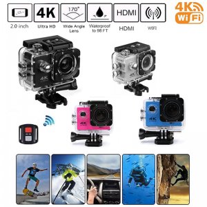 Super Extreme Αδιάβροχη Κάμερα Δράσης Ultra HD 4K WiFi 2.0in - Action Camera με Πλήρη Αξεσουάρ &amp; App Εφαρμογή σε Διάφορα Χρώματα