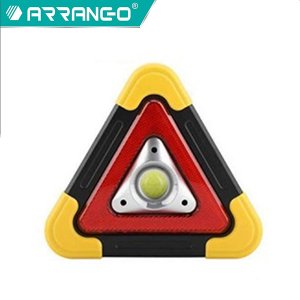 ARRANGO Ηλιακός Επαναφορτιζόμενος Φακός Εργασίας - Φωτιστικό Ασφαλείας - Τρίγωνο Αυτοκινήτου &amp; Power Bank με 36 COB LED 500Lm - Κίτρινο