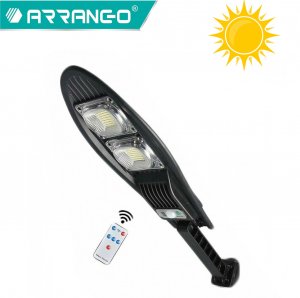 ARRANGO Επιτοίχιος Αδιάβροχος Ηλιακός LED Προβολέας - Φωτιστικό Δρόμου 30W με Αισθητήρα Κίνησης &amp; Τηλεχειριστήριο