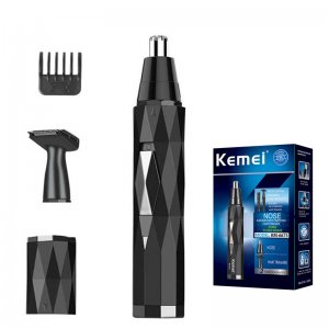 Kemei Επαναφορτιζόμενη Αποτριχωτική Μηχανή - Epilator για το Πρόσωπο με 2 Κεφαλές &amp; Βουρτσάκι