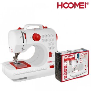 Hoomei Πολυλειτουργική Ραπτομηχανή 500W με Διπλή Κλωστή - Ρυθμιζόμενο Μήκος Βελονιάς &amp; Φωτιζόμενη Κεφαλή