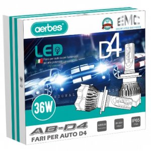 2x aerbes Λαμπτήρες LED SMD Φώτα Πορείας H4 36W 6000K D4 4200Lm