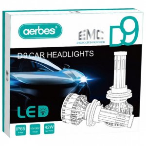 2x aerbes Λαμπτήρες LED SMD Φώτα Πορείας H7 42W 6000K D9 4200Lm