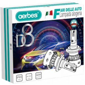 2x Λαμπτήρες LED SMD Φώτα Πορείας H4 42W 6000K D8 4800Lm - AERBES