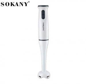 Sokany Ραβδομπλέντερ 200W με Πλαστική Ράβδο - 2 Ταχύτητες &amp; Δοχείο Ανάμιξης 500ml - Λευκό