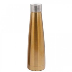 Ανοξείδωτο Θερμός 500ml με Βιδωτό Καπάκι &amp; Εφέ Μετάλλου - Metal Effect Thermos - Χρυσό