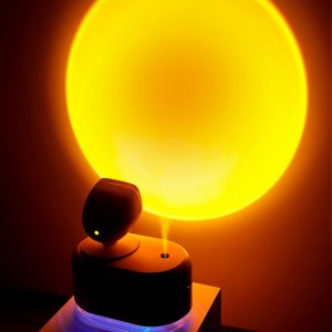 Καλλιτεχνικό Φωτιστικό Sun Projector Lamp LED &amp; Υγραντήρας Υπερήχων Αρωματοθεραπείας - με Ρύθμιση Φωτεινότητας