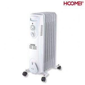 Hoomei Επιδαπέδιο Τροχήλατο Καλοριφέρ Λαδιού 1500W με 7 Φέτες - 3 Ρυθμίσεις Θερμοκρασίας &amp; Προστασίες Υπερθέρμανσης &amp; Πτώσης