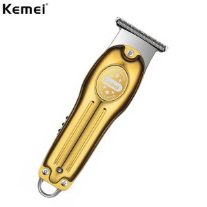 Kemei Επαγγελματική Κουρευτική Μηχανή 5W Επαναφορτιζόμενη Ρυθμιζόμενου Μήκους Κοπής - Χρυσή