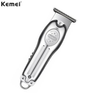 Kemei Επαγγελματική Κουρευτική Μηχανή 5W Επαναφορτιζόμενη Ρυθμιζόμενου Μήκους Κοπής - Ασημί