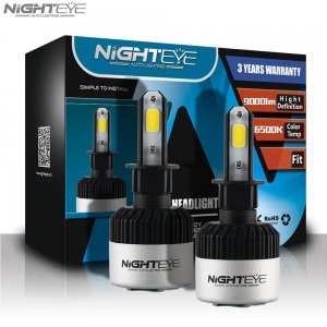 2x Nighteye Λαμπτήρες LED Φώτα Πορείας 12,24V H3 2x36W 6500k IP68 Α315 S2 9000Lm