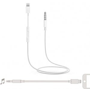 Καλώδιο Αντάπτορας Lightning σε 3.5mm AUX Audio Adapter Cable 1m - Λευκό