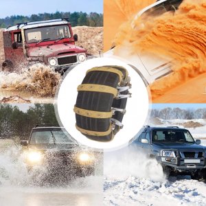 Σετ 10 Universal Αντιολισθητικές Αλυσίδες Χιονιού, Δρόμου, Λάσπης με 3 Μεταλλικα Σημεία Επαφής 165-275mm &amp; Καστάνια Σύσφιξης για κάθε Αυτοκίνητο