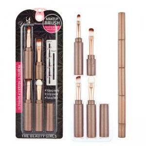 Σετ 4 σε 1 Πινέλα Μακιγιάζ - 4 in 1 Makeup Brush Καφέ