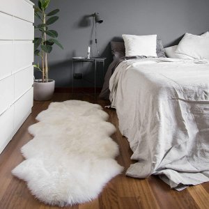 Χνουδωτό Χαλί Διάδρομος Sheepskin από Υψηλής Ποιότητας Συνθετική Γούνα 60x180cm - Λευκό