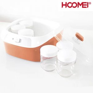 Hoomei Αυτόματος Παρασκευαστής Γιαουρτιού 20W 1.2L με 6 Βαζάκια - Πορτοκαλί