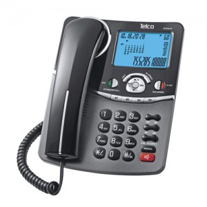 Telco Επιτραπέζιο Ενσύρματο Σταθερό Τηλέφωνο με Φωτιζόμενη LCD Οθόνη, Αναγνώριση Κλήσης, Ανοιχτή Συνομιλία, 8 Μνήμες &amp; 16 Μελωδίες