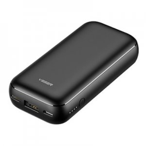 Veger Power Bank 10000mAh 20W με Θύρα USB-A &amp; Θύρα USB-C Power Delivery , Quick Charge 3.0 Μαύρο