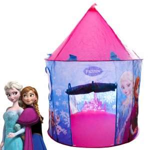 Παιδική Σκηνή Pop-Up Κάστρο “Ψυχρά &amp; Ανάποδα” Elsa &amp; Anna Πολύχρωμο για 3+ Ετών 105x105x135cm Ροζ – Μωβ