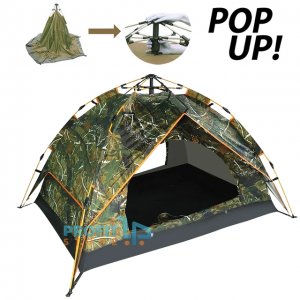 POP UP Αυτόματη Σκηνή 1ος λεπτού Igloo 3 Ατόμων Καλοκαιρινή Αδιάβροχη 200x150x125cm - Πράσινο Παραλλαγής