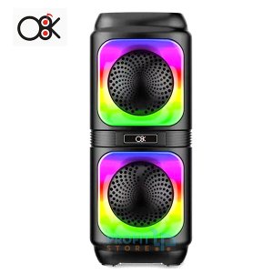 Μεγάλο Φορητό Bluetooth Ηχείο Φωτορυθμικό LED RGB Αυτοενισχυόμενο Ασύρματο με Είσοδο AUX (3,5mm &amp; 6mm) για Μικρόφωνο Karaoke, USB στικ &amp; SD Player