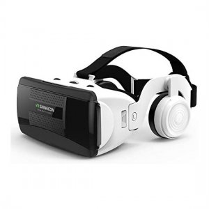 3D VR Headset Ρυθμιζόμενα Γυαλιά Εικονικής Πραγματικότητας με Αποσπώμενα Ακουστικά Shinecon για Smartphone Κινητά 4.7-6.53 inch Virtual Reality Goggles