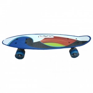 Penny Board Skateboard 22 - Τροχοσανίδα Σκέητμπορντ με Τροχούς &amp; Λαβή 55x14x9.5cm Rainbow