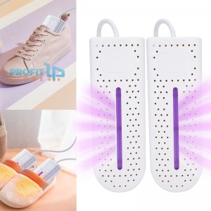 Αποστειρωτής UV &amp; Στεγνωτήρας Παπουτσιών 2 σε 1 - Καταπολέμηση Οσμών - 2 x Mini Αερόθερμα Λευκό