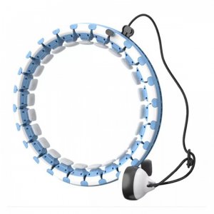 HULA HOOP Όργανο Εκγύμνασης, Μασάζ, Αδυνατίσματος &amp; Γράμμωσης Λευκό - Γαλάζιο