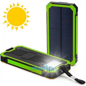 Heavy Duty Ηλιακό Powerbank &amp; Φακός LED - Φορητή Μπαταρία Φορτιστής &amp; Φωτιστικό Επιβίωσης Ηλιακό Πάνελ Υψηλής Ισχύος 2A - Solar USB Charger Πράσινο