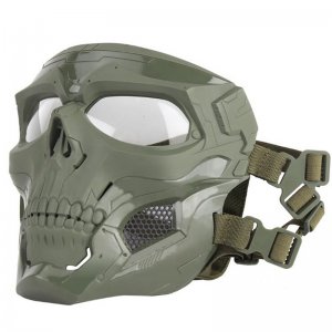Προστατευτική Μάσκα για Κυνήγι / Paintball / Air - Soft σε Σχήμα Κρανίου Full Face Tactical Gear Green