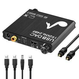 Andowl Μετατροπέας Ψηφιακού σε Αναλογικό Ήχου Coaxial / Toslink / USB - A Female σε RCA Female