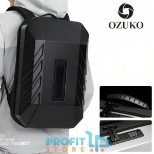 Ozuko Ανδρικό Αντικλεπτικό Σακίδιο Πλάτης Αδιάβροχο - Με οθόνη LED - Μαύρο