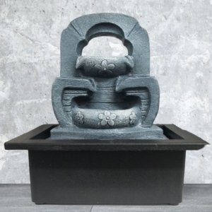 Διακοσμητικός Καταρράκτης Συντριβάνι Feng Shui με Φωτισμό LED &amp; Κρυστάλλινη Σφαίρα 26x23x18 εκ