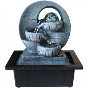 Διακοσμητικό Feng Shui Συντριβάνι Καταρράκτης με Φωτισμό LED - 26 x 23 x 18 cm