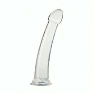 Ρεαλιστικό Dildo Σιλικόνης με Ισχυρή Βεντούζα - Διάφανο