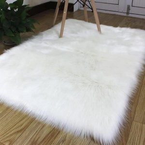 Sheepskin Χνουδωτό Χαλί Διάδρομος Από Συνθετική Γούνα 120x60 εκ.- Λευκό