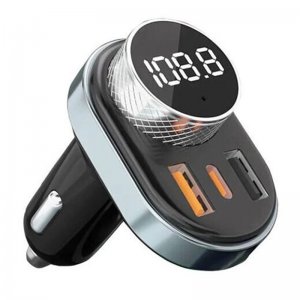 Awei FM Transmitter Bluetooth Δέκτης Αυτοκινήτου 5.0 &amp; USB Φορτιστής Fast Charger - Handsfree Κλήσεις - Μουσική Από τα Ηχεία - MicroSD Mp3 Player