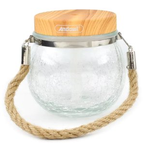 Andowl Συσκευή Αρωματοθεραπείας-Υγραντήρας 400ml με LED RGB Φωτισμό και Φυσικό Ξύλινο Καπάκι